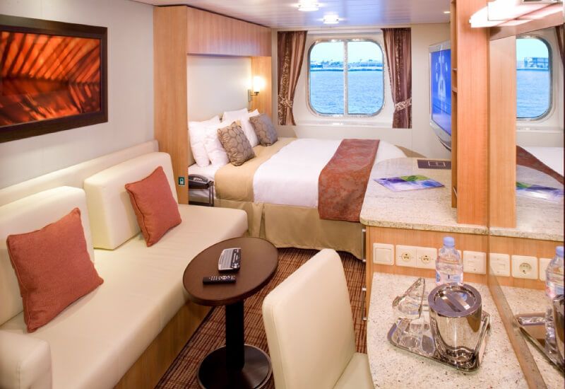 Cabine extérieure  du bateau de croisière Celebrity Eclipse